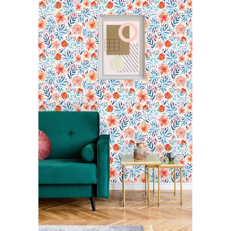 Rouleau de papier peint adhésif Prairieville, L 10,42 po x l 25 po