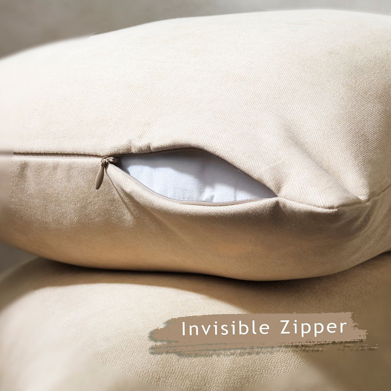 Throw Pillow Cover, Square 35cm, Beige