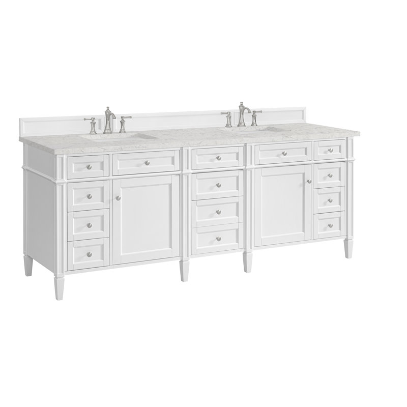 Brittany 84'' W Double Vanity, Eternal Jasmine Pearl