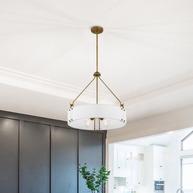 Luminaire suspendu tambour 4 lumières