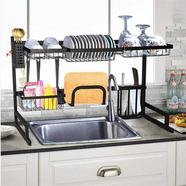 Cheer Collection Sink Drying Rack - Over The Sink Retractable Sink