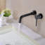 Robinet de salle de bain mural à poignée simple-126707689