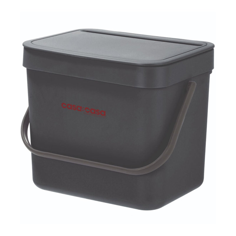 Plastic Recycling Bin, Slate, 7, 25cm H x 29cm W
