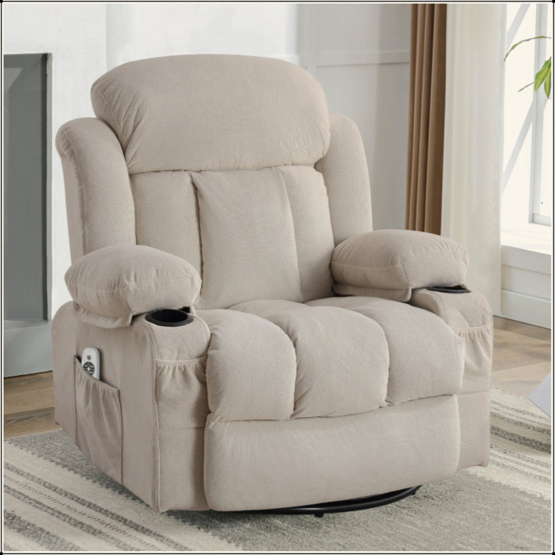 Canapé de massage inclinable et chauffant Swinging, Beige