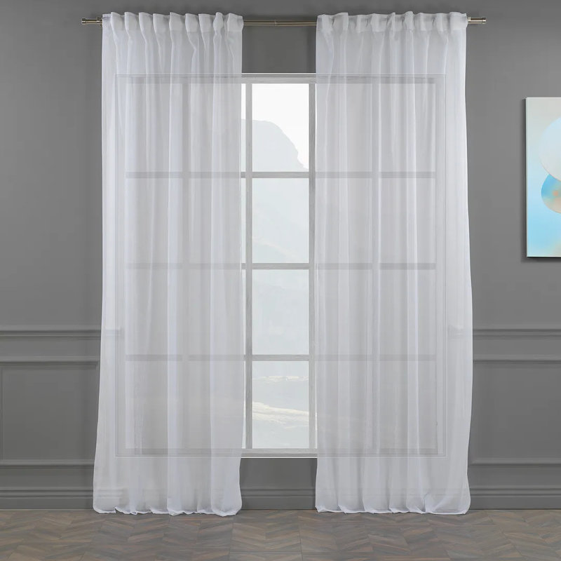 Rideaux extra larges et extra longs, Blanc, L 100 po x L 132 po