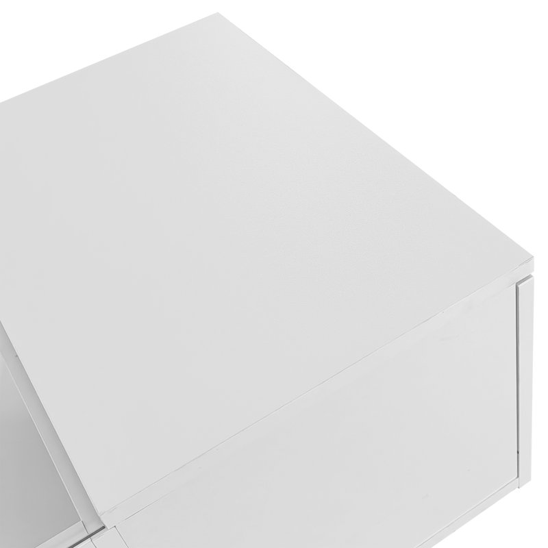LED Coffee Table With A Drawer & Remote Control, White