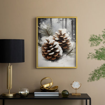 Art des Fêtes de Noël - série 2-CDxxxviii, reproduction encadrée - bois massif