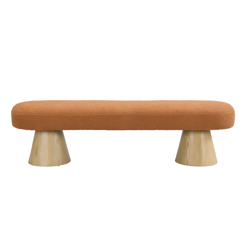 Banc rembourré 64 po Liora, Orange