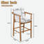 Set Of 2 Outdoor Bar Stools Chair With Backrest Arm And Webbing Seat