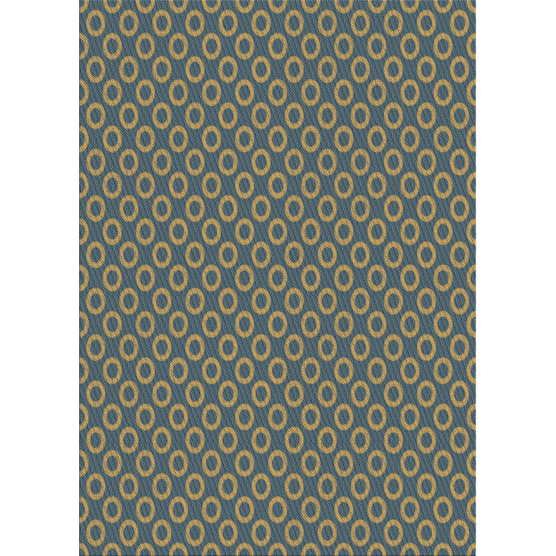 Tapis bleu marine/beige à motifs Holloman, Rectangle 5 pi x 7 pi