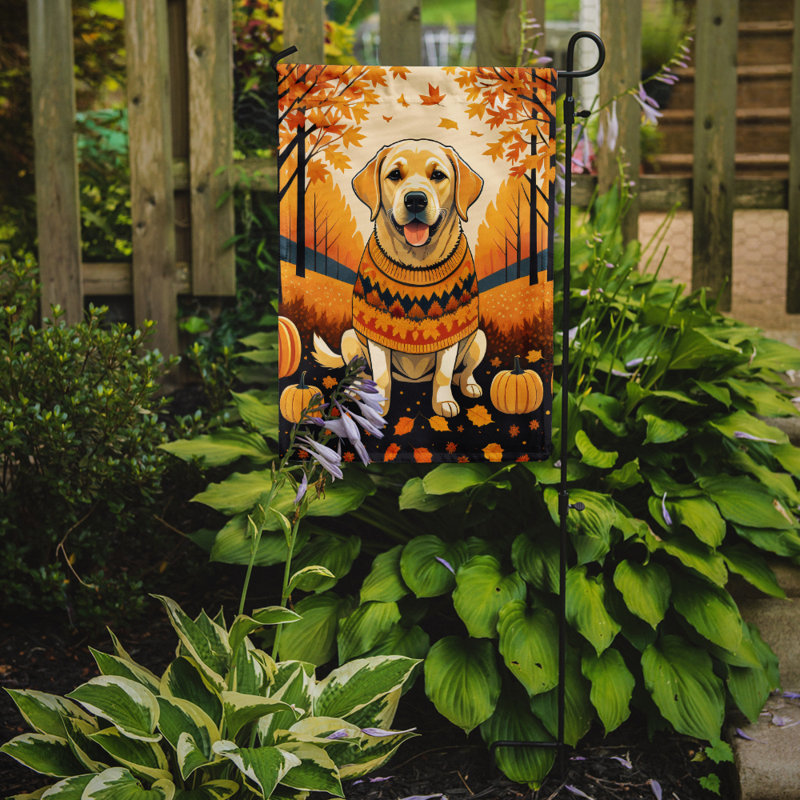 Drapeau de jardin double en polyester H 15,5 po x l 11,25 po