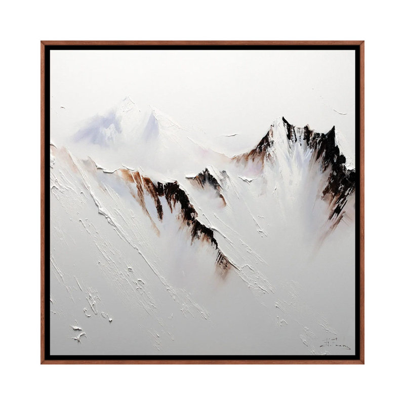 Crowned In Snow, 37" H x 37" W x 1.5" D, Classic Wood Floater Framed Canvas