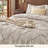 Bedsure Oversized Queen Burgundy Pintuck Bed-in-a-Bag - Beige Pinch Pleat Comforter Set with Sheets, Pillowcases & Shams (Set of 7)-105523219-128876094