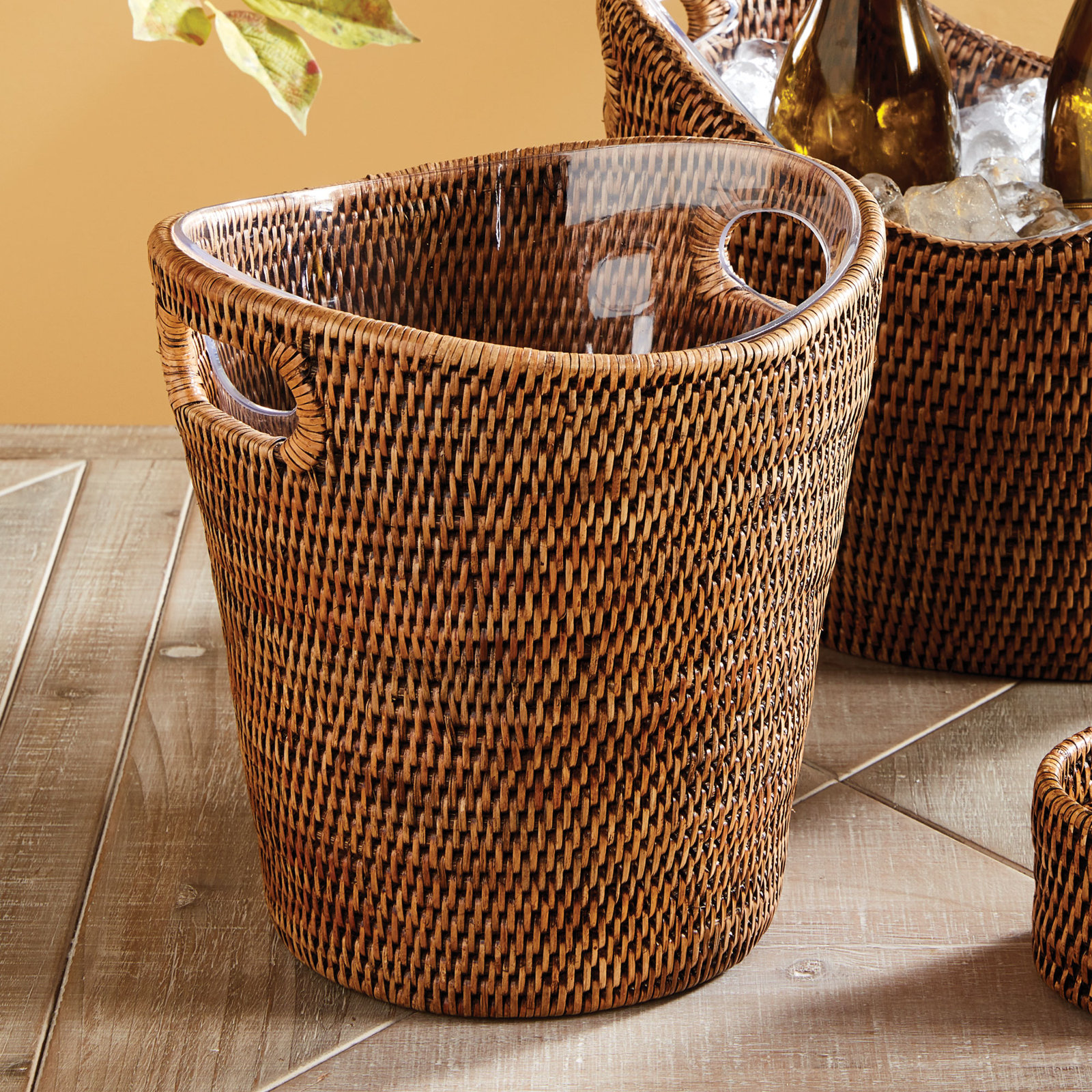 Jayleen Oval Beverage Tub, Warm Brown