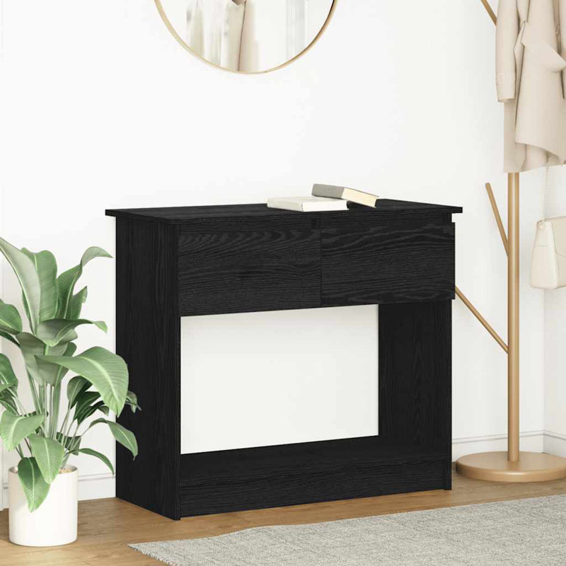 Console Table With Drawers Sonoma Oak 85.5X38.5X74.5 Cm, Smoked Oak