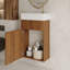 Meuble-lavabo flottant avec lavabo en céramique pour petite salle de bain
