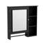 Armoire à pharmacie de rangement murale avec grande porte miroir et tablettes réglables | Idée de cadeau-696218377