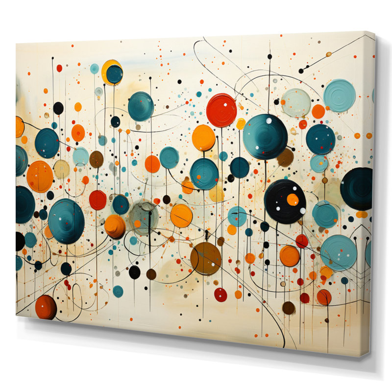 «Green Green Beige Mid Century Abstract Retro IV - Abstract Midcentury Large, art mural», Toile tendue, H 30 po x l 40 po