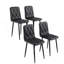 Ensemble de 4 chaises de salle à manger, chaises de cuisine modernes, chaise rembourrée avec pieds en métal