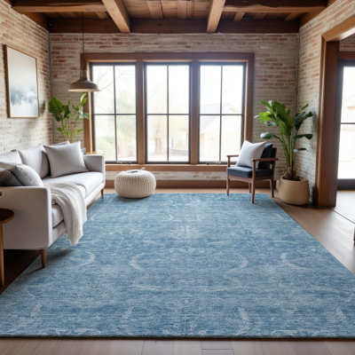Premium Machine Washable Jamestown AMF1083 Damask Rug