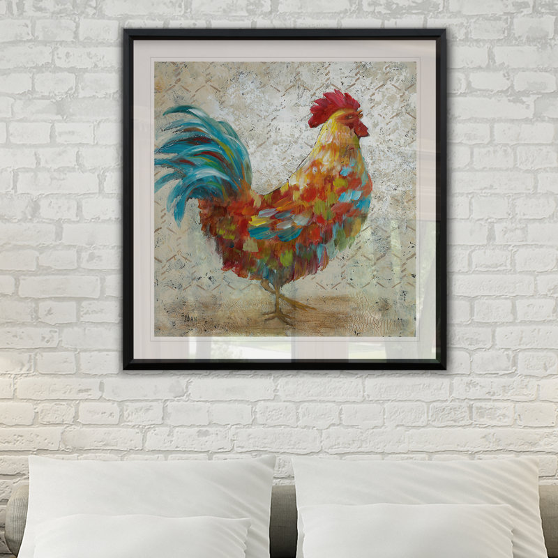 " Fancy Rooster I ", 30.5" H x 30.5" W x 1.5" D