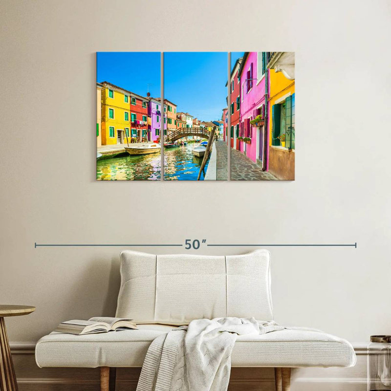 Maisons de rue Sebbie Burano, H 24 po x l 38 po