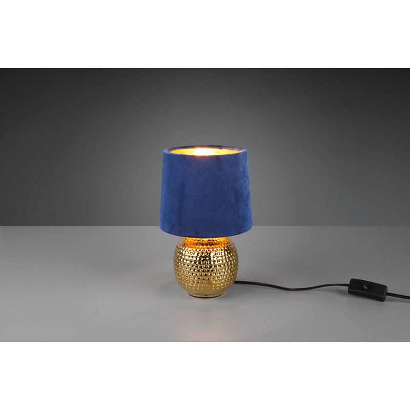 Varick 26Cm Gold Table Lamp, Blue