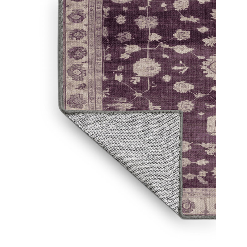 Tapis gris lavable à la machine, Carré 5 pi