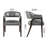 LUMERA Collection Single Mid-Century Modern Dining Chairs, Upholstered Faux Leather, Solid Wood Frame, Comfortable Kitchen & Dining Room Seating Gray-100888084