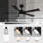 52" Double-Sided Blade 6-Speed Reversible Ceiling Fan with Dimmable 3CCT LED Lights and Remote Control-423542817