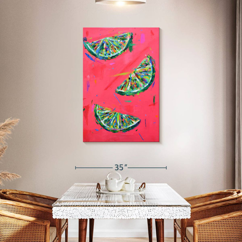 Yarlin Lime Segments, 45" H x 30" W
