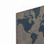 Luxe Metal Art 'Burlap World Map I Navy' By Sue Sc " Burlap World Map I Navy " by Sue Schlabach-2099511402