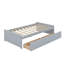 Lit de jour simple avec 2 tiroirs, cadre en bois d'hévéa avec rangement-1344122327