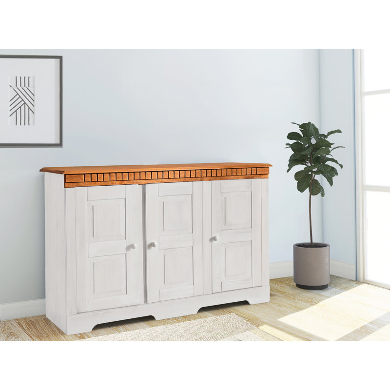 Adderley 121cm Sideboard, White/Honey