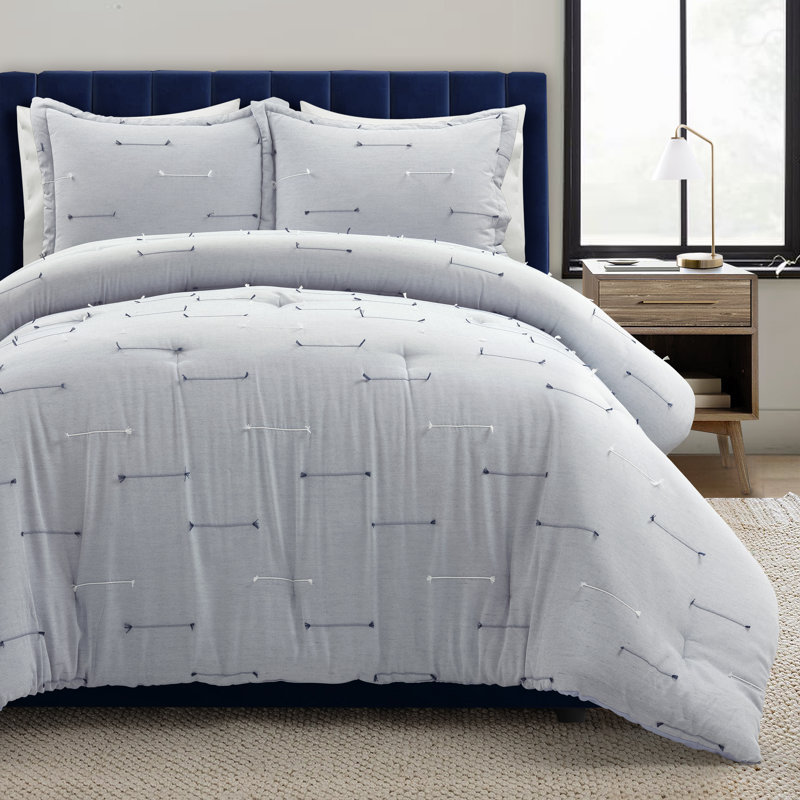 Jetson Polyester Comforter, Queen Comforter, Blue