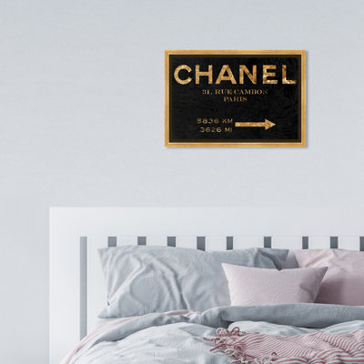 " Fashion And Glam Couture Road Sign Night, Glam Gold "