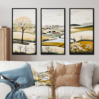 «Modern Scandinavian Scenery Silence II», ensemble d'art moderne sur toile scandinave