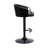 40" Black Faux Leather And Iron Swivel Low Back Adjustable Height Bar Chair With Footrest