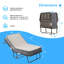 Lit simple pliant avec matelas en mousse de 5 pouces, lit escamotable 75 po x 46 po