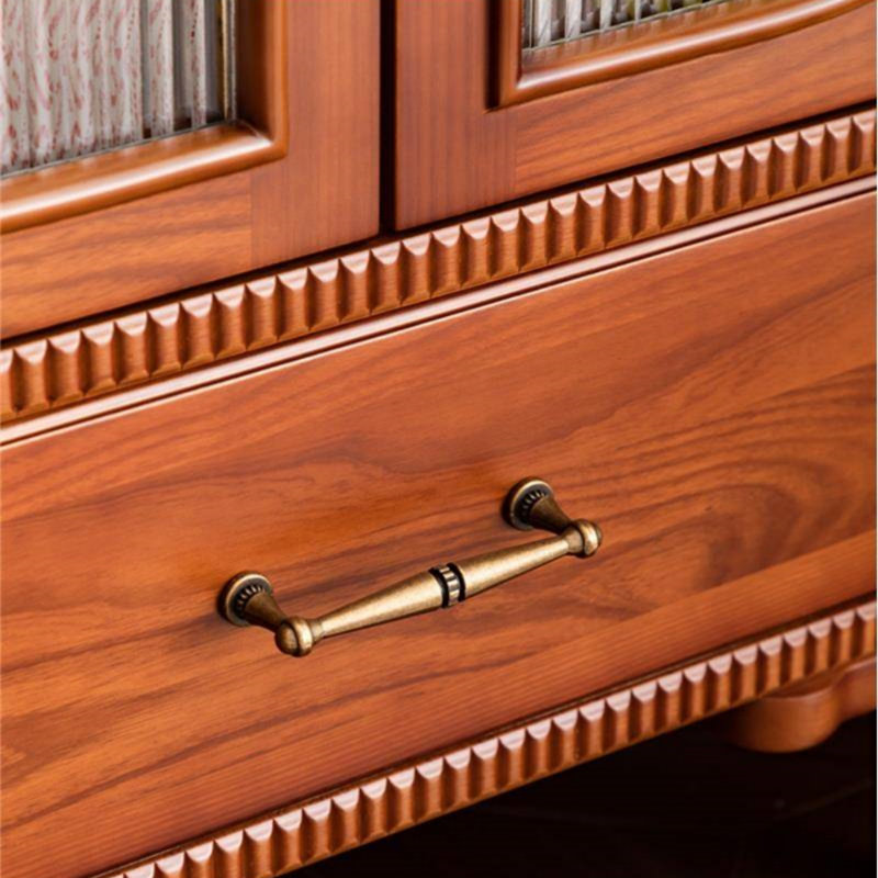 Buffet rétro entièrement en bois massif, Brun