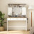 Farmhouse Dressing Table Makeup Table with Lighted Mirror and Makeup Drawer