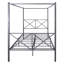 Structure de lit à baldaquin en métal noir. Conception robuste et robuste. Stable et silencieux. Rangement suffisant sous le lit. Facile à assembler. 12 offerts. Peut supporter un cadre noir de 400 à 600 lb. Stable.