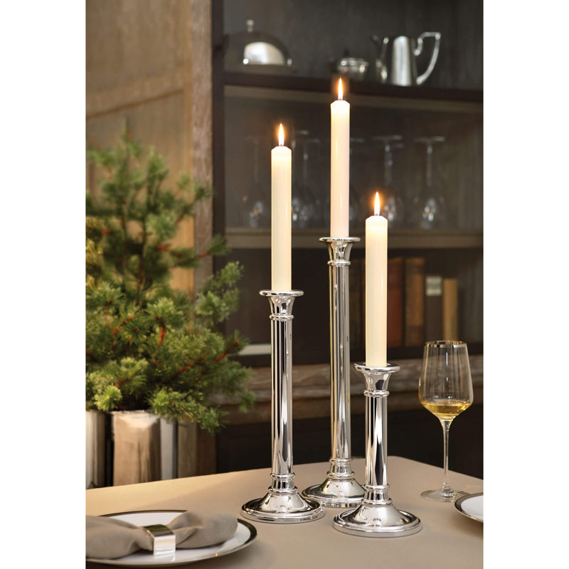 Iron Candlestick, 34cm H x 13cm W x 13cm D