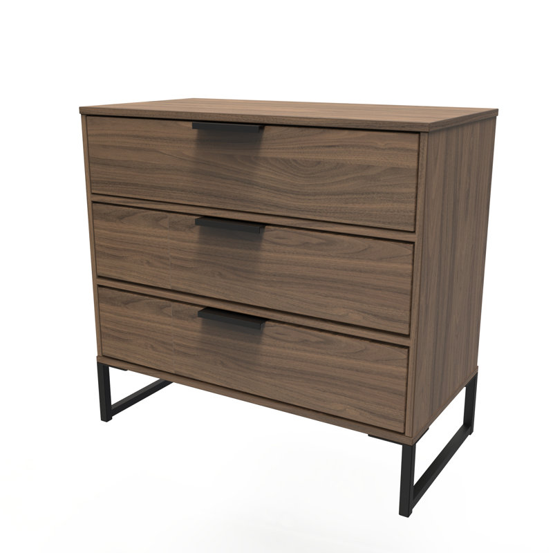 Bibek 76cm W 3 - Drawer Chest of Drawers