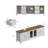 90.6" Modern Farmhouse TV Stand With Glass Doors, Drawers & Adjustable Shelves