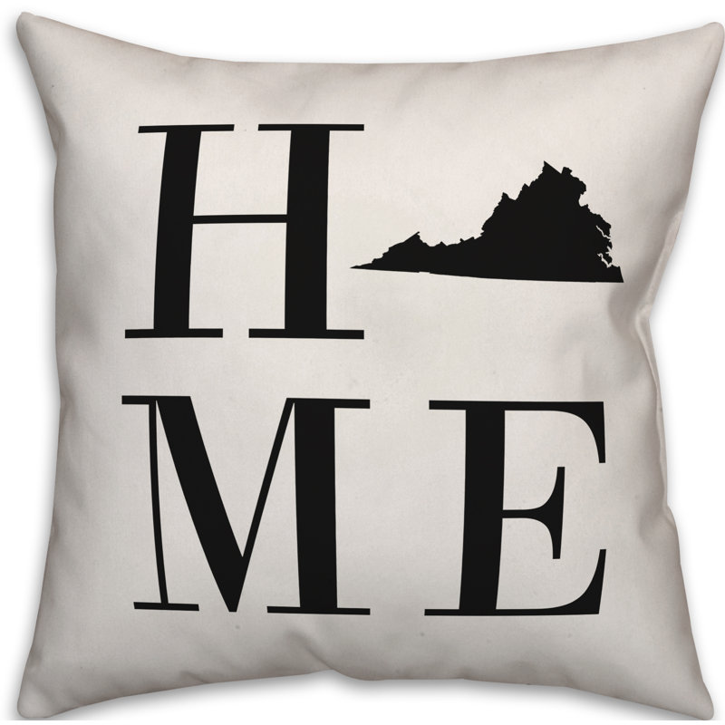 Alabama Home State Indoor/Outdoor Throw Pillow, Virginia