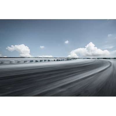 Road Circuit And Clouds - Wrapped Canvas Print