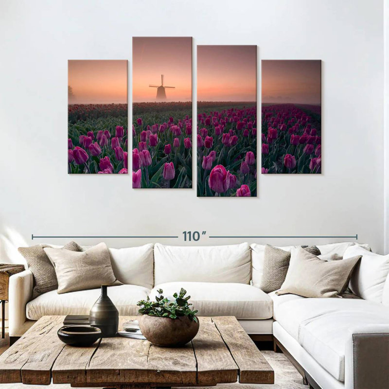 Champ de tulipes hollandais Alvord, H 54 po x l 84 po