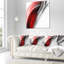 Housse et insert de coussin abstrait à lignes verticales 3D-89608927-89608922