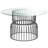 Darin Round Glass Top with Steel Base Dining Table-54817784